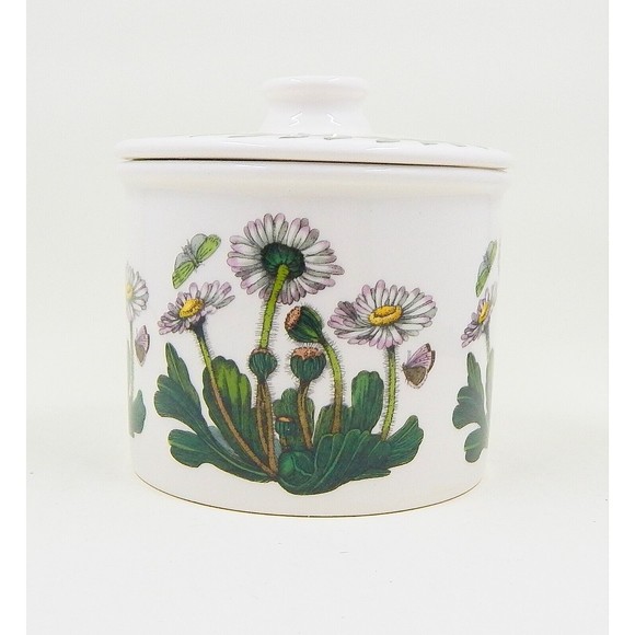 Portmeirion Botanic Garden Ceramic Covered Sugar Bowl Drum Shape Daisy - Picture 4 of 8
